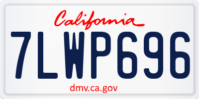 CA license plate 7LWP696