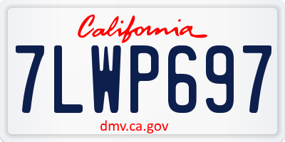 CA license plate 7LWP697