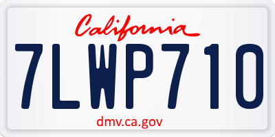 CA license plate 7LWP710