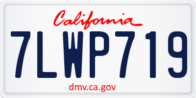 CA license plate 7LWP719