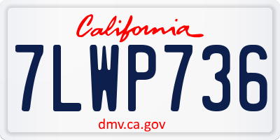 CA license plate 7LWP736