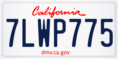 CA license plate 7LWP775