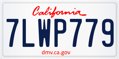 CA license plate 7LWP779