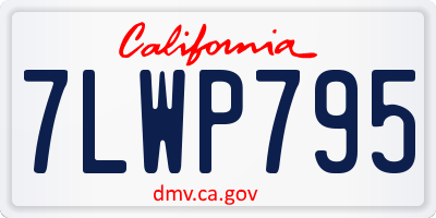 CA license plate 7LWP795