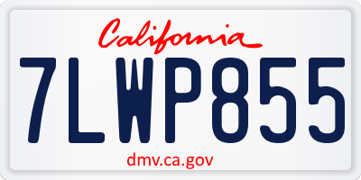 CA license plate 7LWP855
