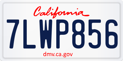 CA license plate 7LWP856