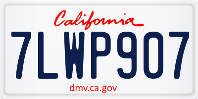 CA license plate 7LWP907
