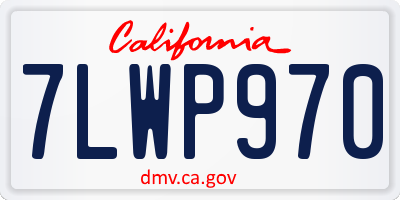 CA license plate 7LWP970