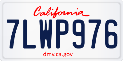 CA license plate 7LWP976
