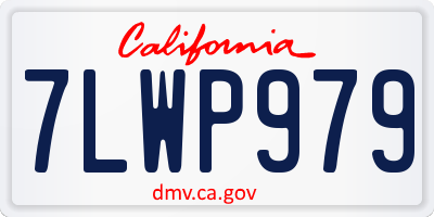 CA license plate 7LWP979