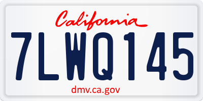 CA license plate 7LWQ145