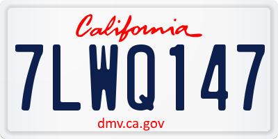 CA license plate 7LWQ147