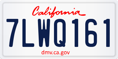 CA license plate 7LWQ161