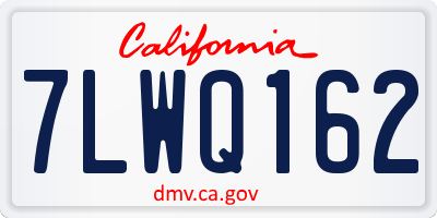 CA license plate 7LWQ162