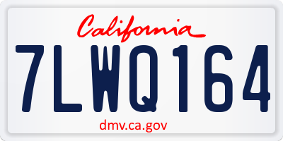 CA license plate 7LWQ164