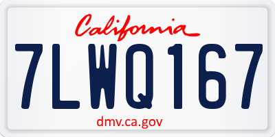 CA license plate 7LWQ167