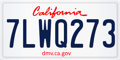 CA license plate 7LWQ273