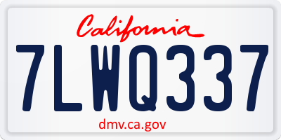 CA license plate 7LWQ337