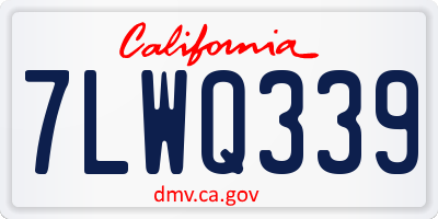 CA license plate 7LWQ339