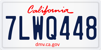 CA license plate 7LWQ448