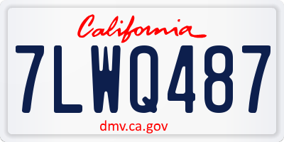 CA license plate 7LWQ487
