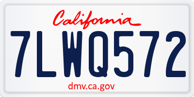 CA license plate 7LWQ572