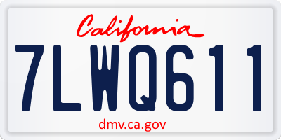 CA license plate 7LWQ611