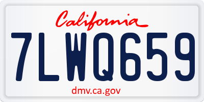 CA license plate 7LWQ659