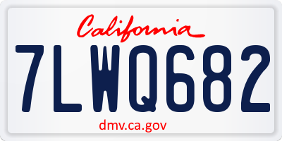 CA license plate 7LWQ682