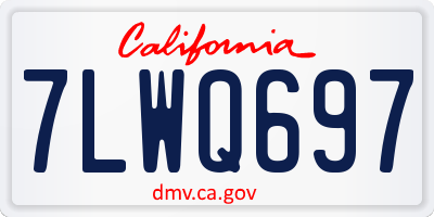 CA license plate 7LWQ697