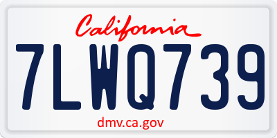 CA license plate 7LWQ739