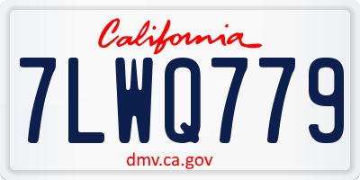 CA license plate 7LWQ779