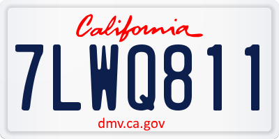 CA license plate 7LWQ811