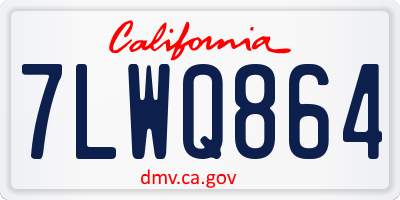 CA license plate 7LWQ864
