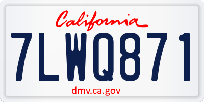 CA license plate 7LWQ871