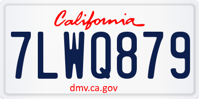 CA license plate 7LWQ879