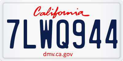 CA license plate 7LWQ944