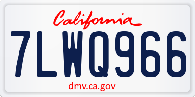 CA license plate 7LWQ966