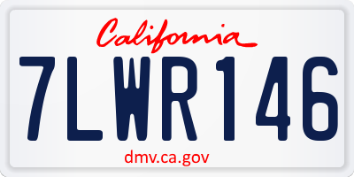 CA license plate 7LWR146
