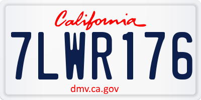 CA license plate 7LWR176