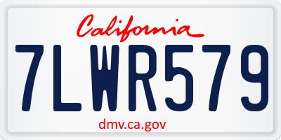 CA license plate 7LWR579
