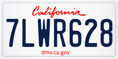 CA license plate 7LWR628