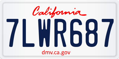 CA license plate 7LWR687