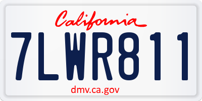 CA license plate 7LWR811