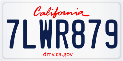 CA license plate 7LWR879