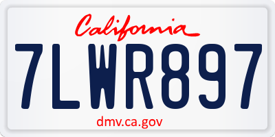 CA license plate 7LWR897