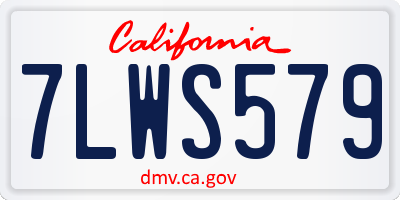CA license plate 7LWS579