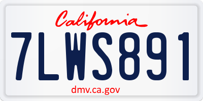 CA license plate 7LWS891