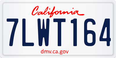 CA license plate 7LWT164