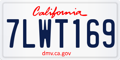 CA license plate 7LWT169